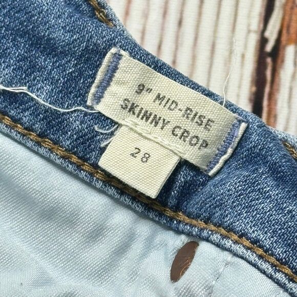 Madewell Women 9" Mid-Rise Skinny Crop Jeans Button Front 29 - Picture 7 of 9